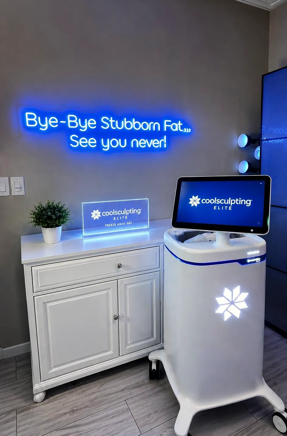 CoolSculpting Elite treatment room and device at Skin Solutions Spa